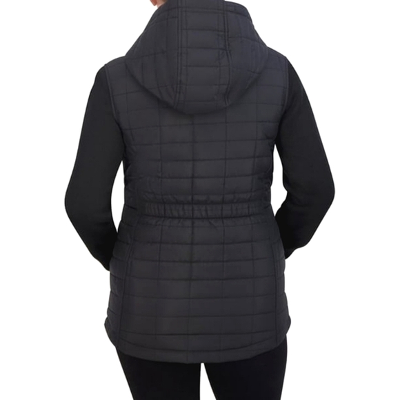 Reebok Women's Black Hooded Quilted Zip Up Jacket Lightweight Size 3X - Picture 2 of 11